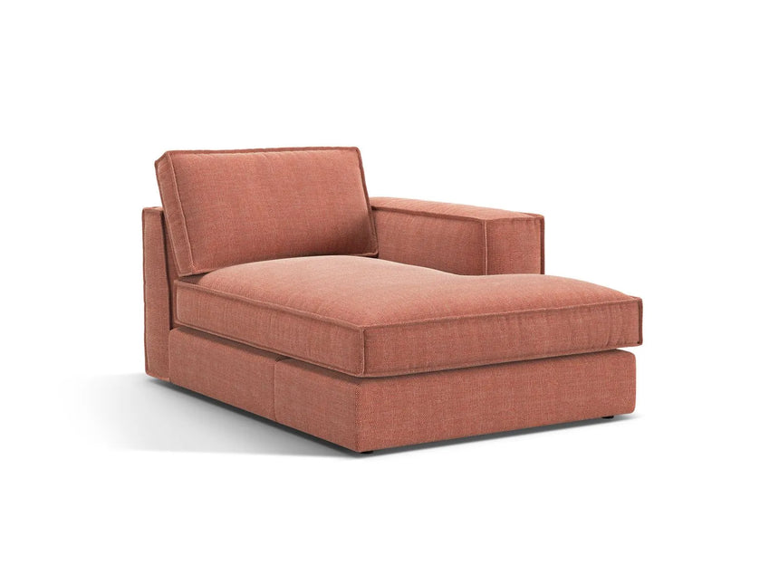 Pola Modulares 1-Sitzer Sofa Sitzelement, Rechte Seite, aus Strukturierter Stoff in Red (BABEL RED), 103x158 cm von Micadoni – Bild 3