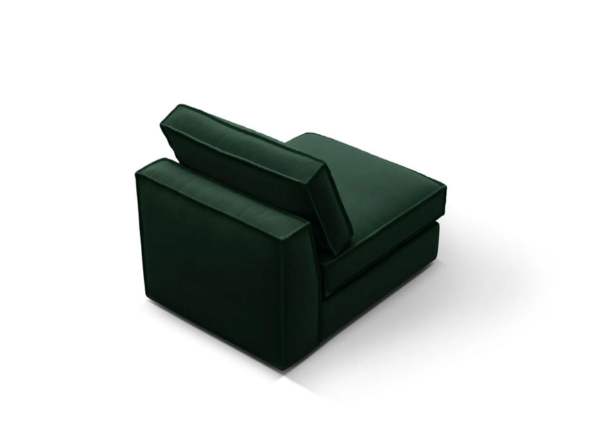 Pola Modulares 1-Sitzer Sofa aus Samt in Flaschengrün (Salvador 7), 80x103x88 cm von Micadoni – Bild 4