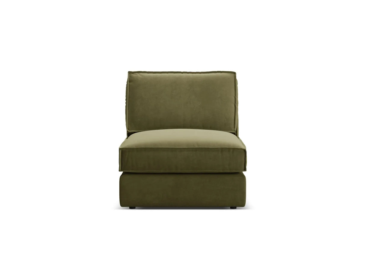 Pola Modulares 1-Sitzer Sofa aus Samt in Grün (Salvador 8), 80x103x88 cm von Micadoni – Bild 1
