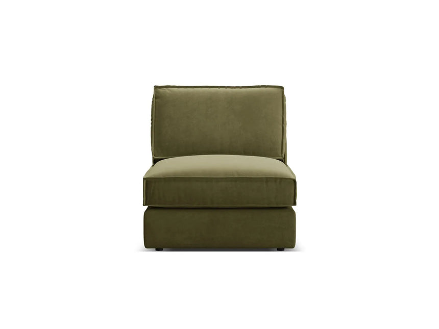 Pola Modulares 1-Sitzer Sofa aus Samt in Grün (Salvador 8), 80x103x88 cm von Micadoni – Bild 1