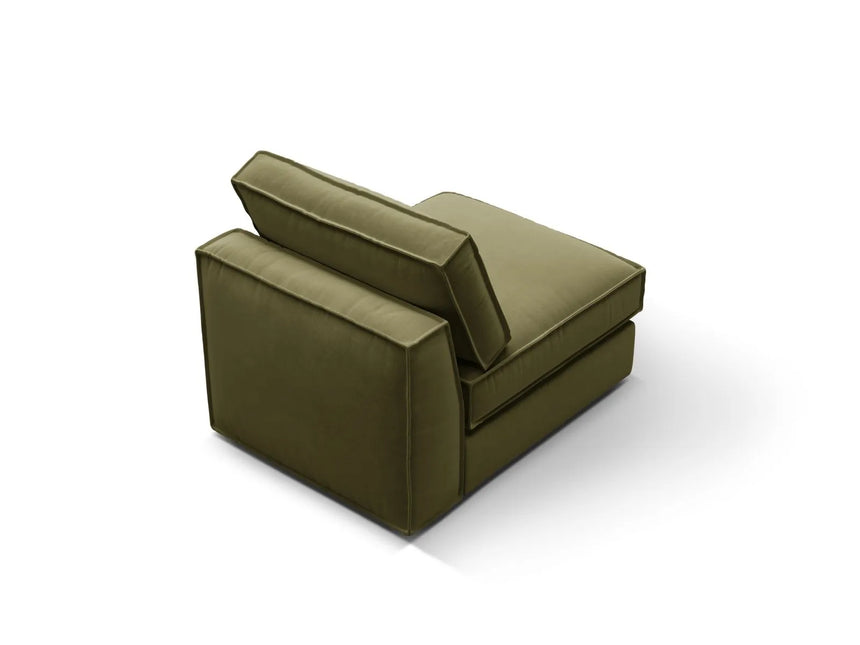 Pola Modulares 1-Sitzer Sofa aus Samt in Grün (Salvador 8), 80x103x88 cm von Micadoni – Bild 4