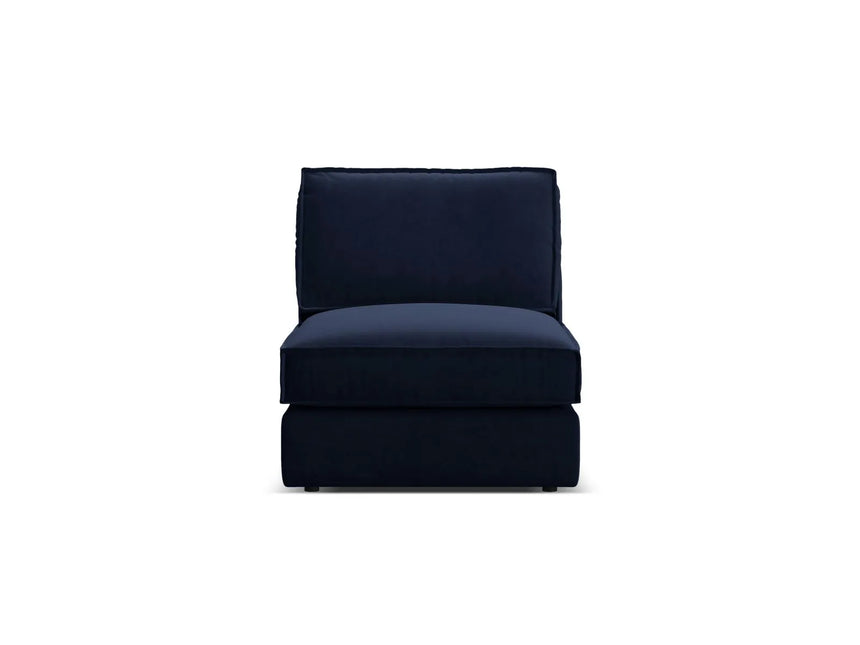 Pola Modulares 1-Sitzer Sofa aus Samt in Königsblau (Salvador 5), 80x103x88 cm von Micadoni – Bild 1