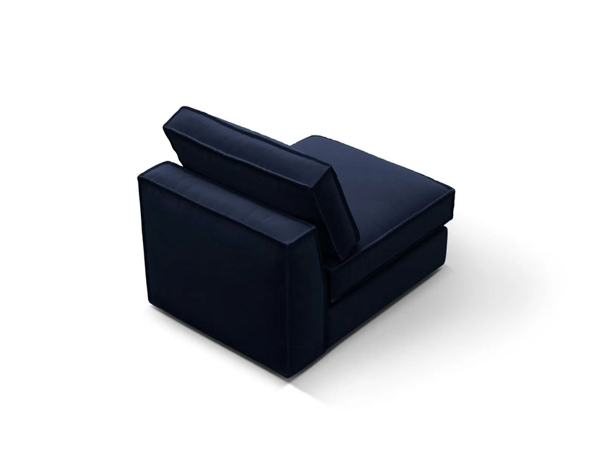Pola Modulares 1-Sitzer Sofa aus Samt in Königsblau (Salvador 5), 80x103x88 cm von Micadoni – Bild 4