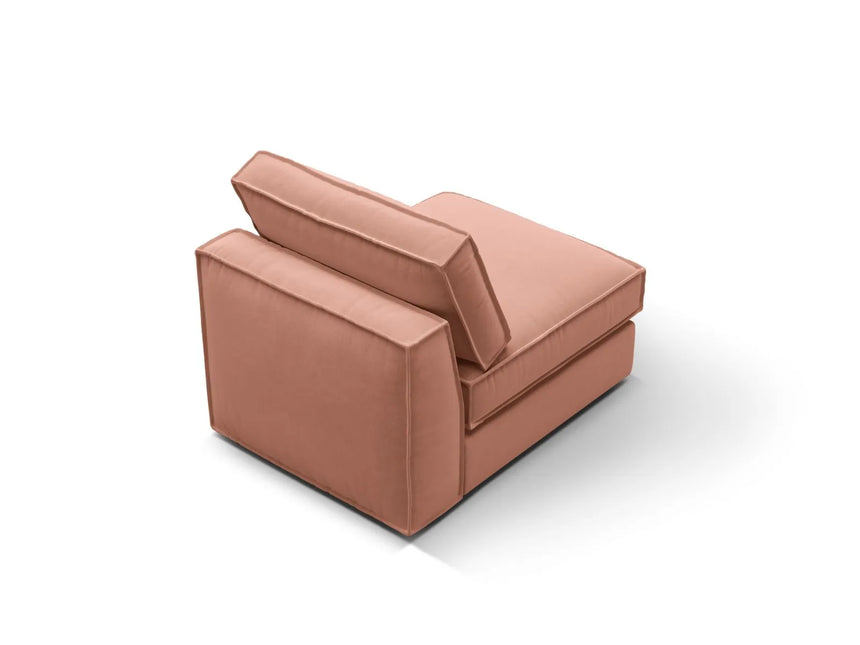 Pola Modulares 1-Sitzer Sofa aus Samt in Rosa (Salvador 11), 80x103x88 cm von Micadoni – Bild 4