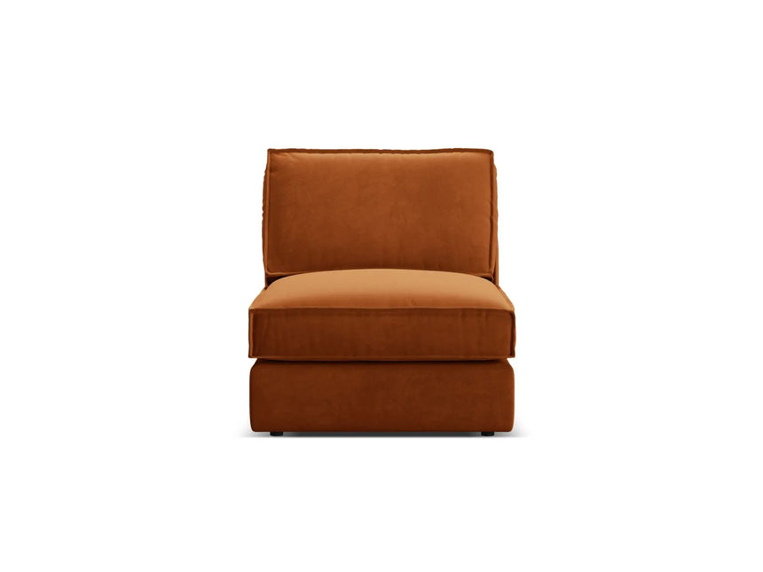 Pola Modulares 1-Sitzer Sofa aus Samt in Terrakotta (Salvador 14), 80x103x88 cm von Micadoni – Bild 1