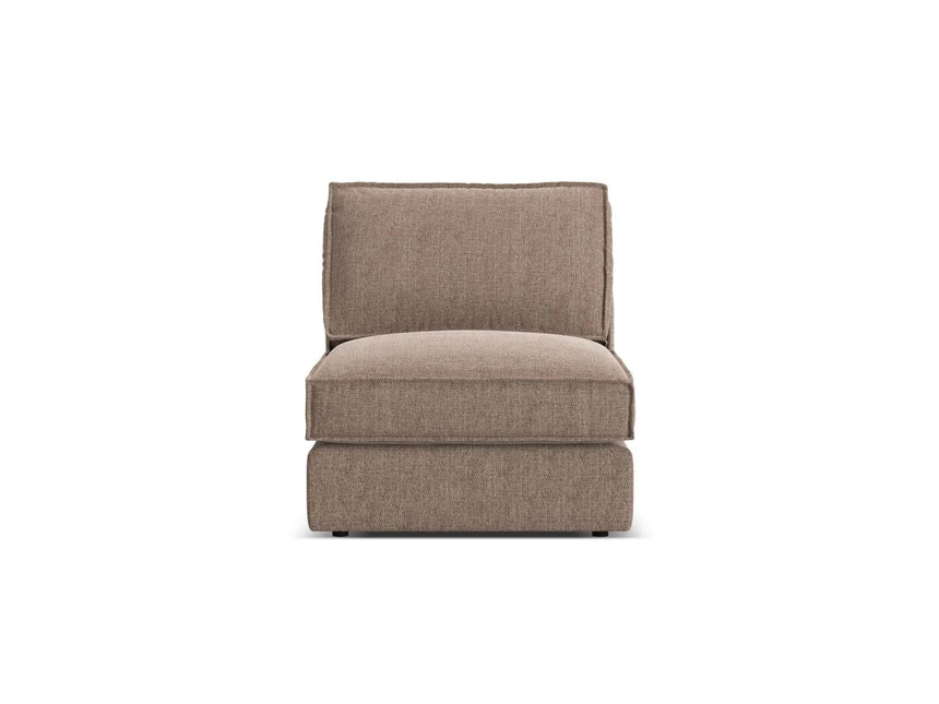 Pola Modulares 1-Sitzer Sofa aus Strukturierter Stoff in Hellbraun (BABEL TAUPE), 80x103x88 cm von Micadoni – Bild 1