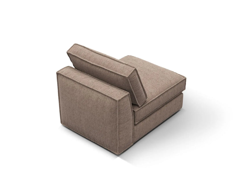 Pola Modulares 1-Sitzer Sofa aus Strukturierter Stoff in Hellbraun (BABEL TAUPE), 80x103x88 cm von Micadoni – Bild 4