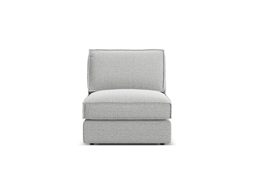 Pola Modulares 1-Sitzer Sofa aus Strukturierter Stoff in Hellgrau (BABEL LIGHT GREY), 80x103x88 cm von Micadoni – Bild 1