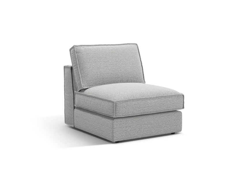 Pola Modulares 1-Sitzer Sofa aus Strukturierter Stoff in Hellgrau (BABEL LIGHT GREY), 80x103x88 cm von Micadoni – Bild 3