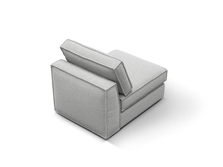 Pola Modulares 1-Sitzer Sofa aus Strukturierter Stoff in Hellgrau (BABEL LIGHT GREY), 80x103x88 cm von Micadoni – Bild 4