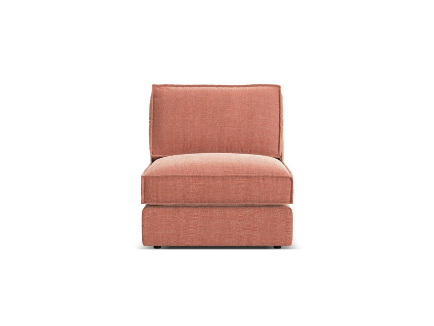 Pola Modulares 1-Sitzer Sofa aus Strukturierter Stoff in Red (BABEL RED), 80x103x88 cm von Micadoni – Bild 1