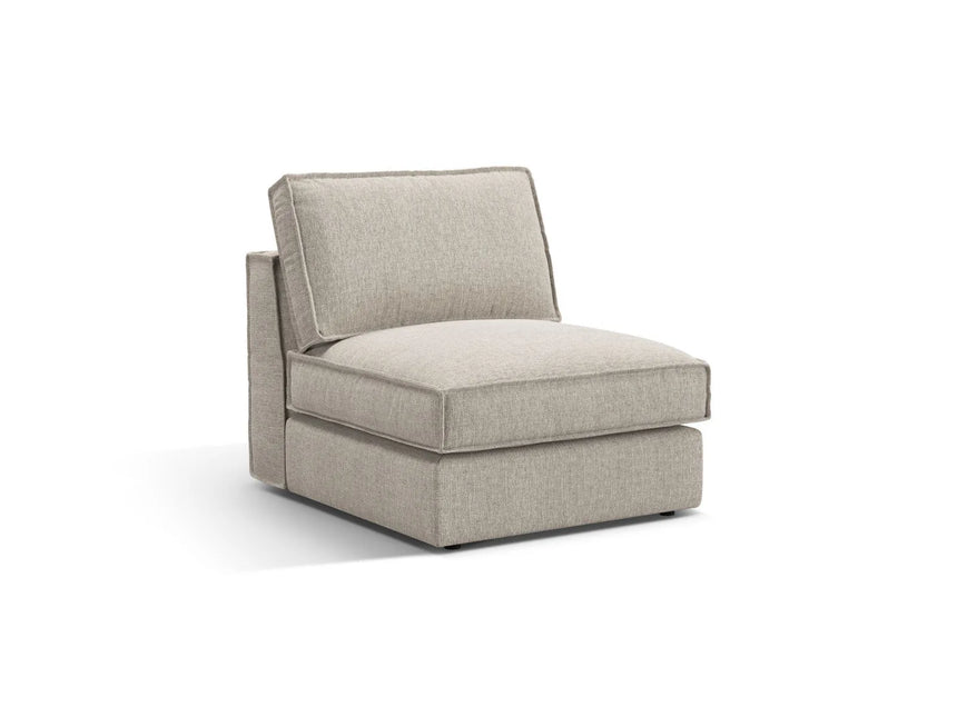 Pola Modulares 1-Sitzer Sofa aus Strukturierter Stoff in Sand (BABEL SAND), 80x103x88 cm von Micadoni – Bild 3