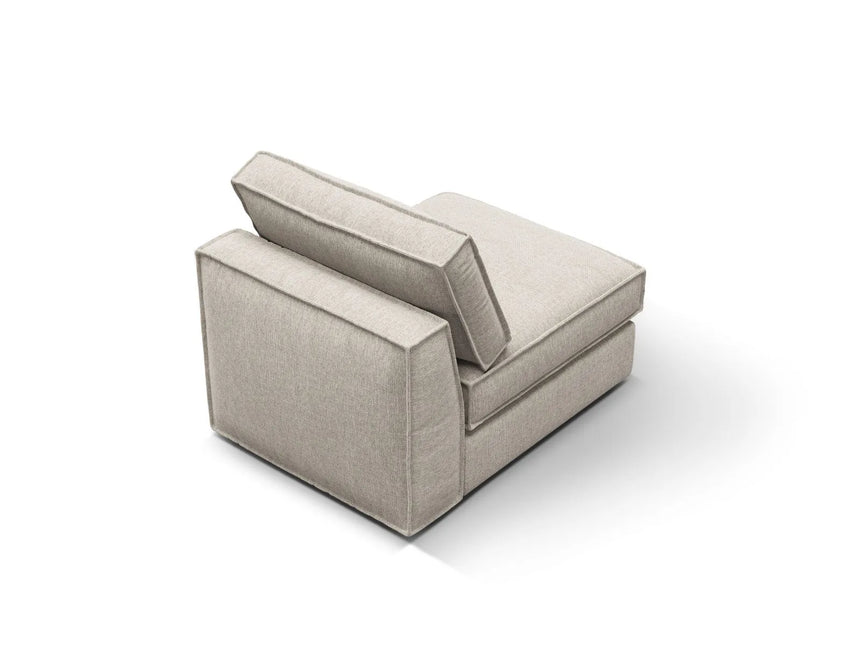 Pola Modulares 1-Sitzer Sofa aus Strukturierter Stoff in Sand (BABEL SAND), 80x103x88 cm von Micadoni – Bild 4