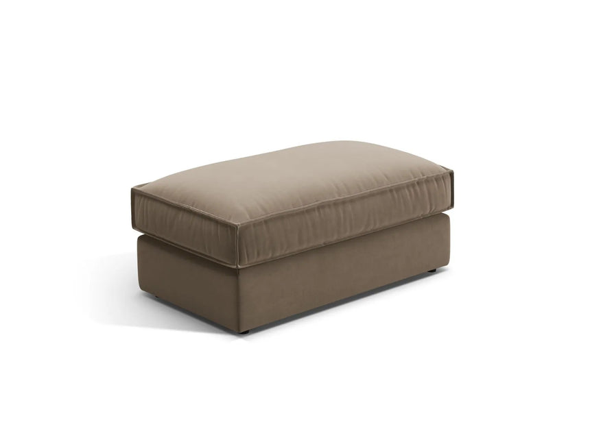 Pola Pouf aus Samt in Grau-Braun (Salvador 3), 103x54 cm von Micadoni – Bild 1