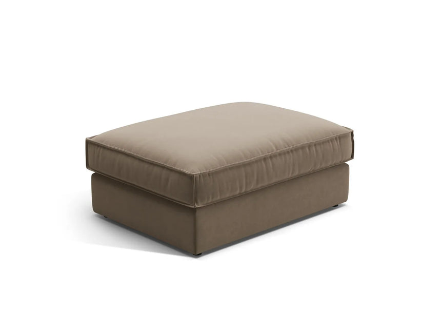 Pola Pouf aus Samt in Grau-Braun (Salvador 3), 103x78 cm von Micadoni – Bild 1