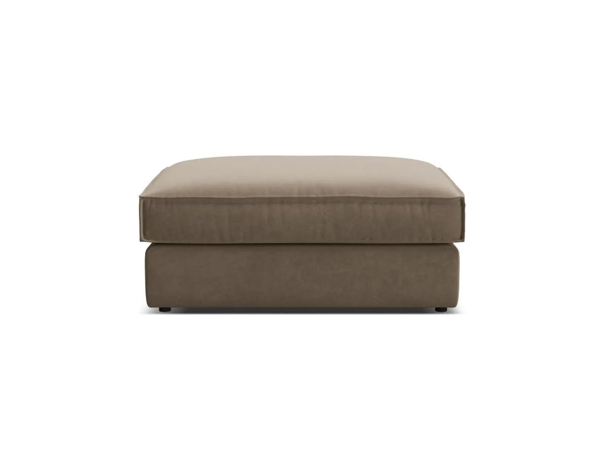 Pola Pouf aus Samt in Grau-Braun (Salvador 3), 103x78 cm von Micadoni – Bild 3