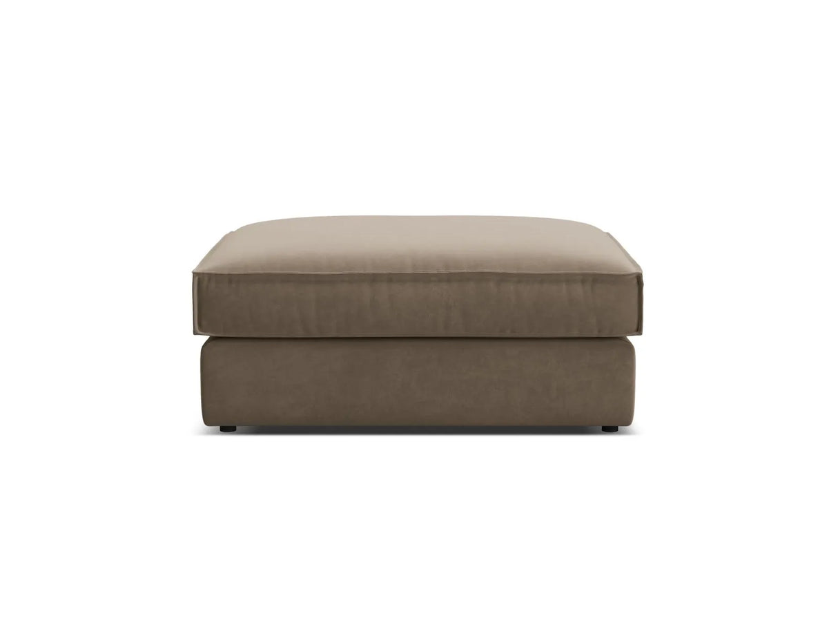 Pola Pouf aus Samt in Grau-Braun (Salvador 3), 103x78 cm von Micadoni – Bild 3