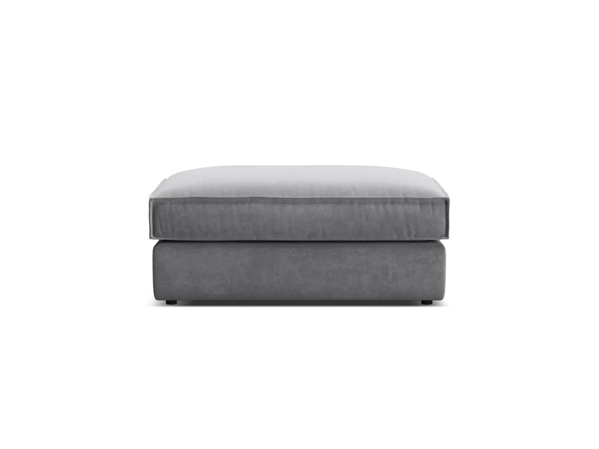 Pola Pouf aus Samt in Grau (Salvador 17), 103x54 cm von Micadoni – Bild 3