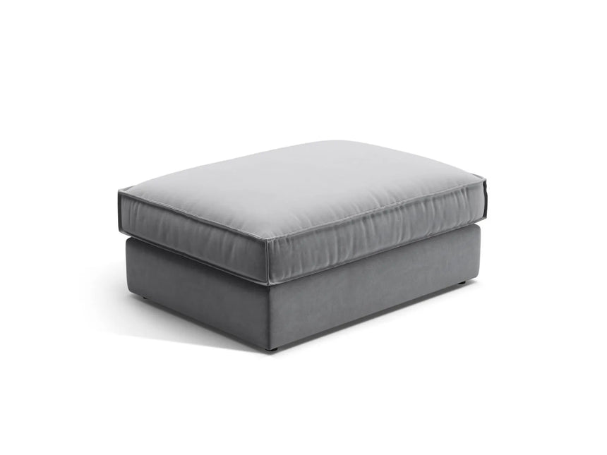 Pola Pouf aus Samt in Grau (Salvador 17), 103x78 cm von Micadoni – Bild 1