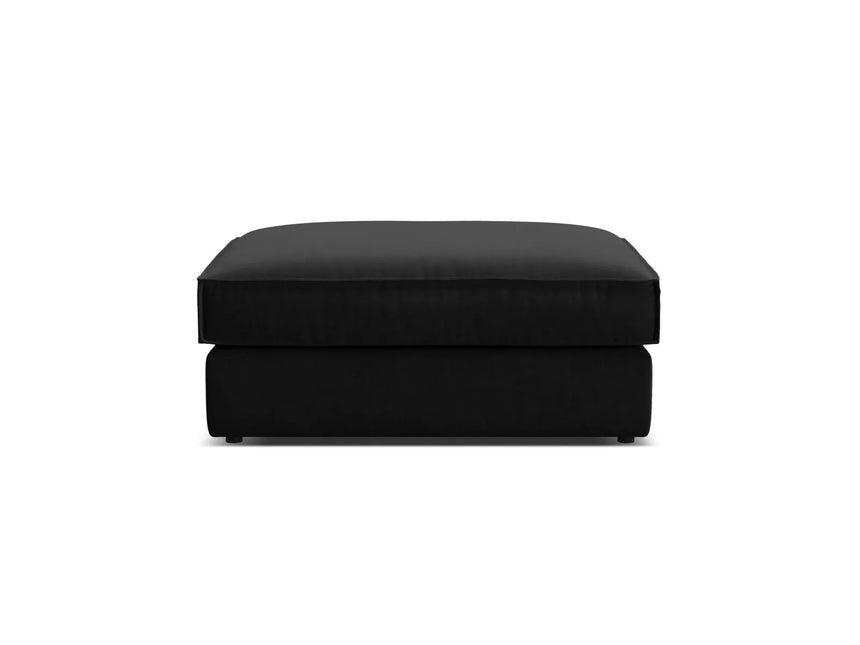 Pola Pouf aus Samt in Schwarz (Salvador 19), 103x78 cm von Micadoni – Bild 3