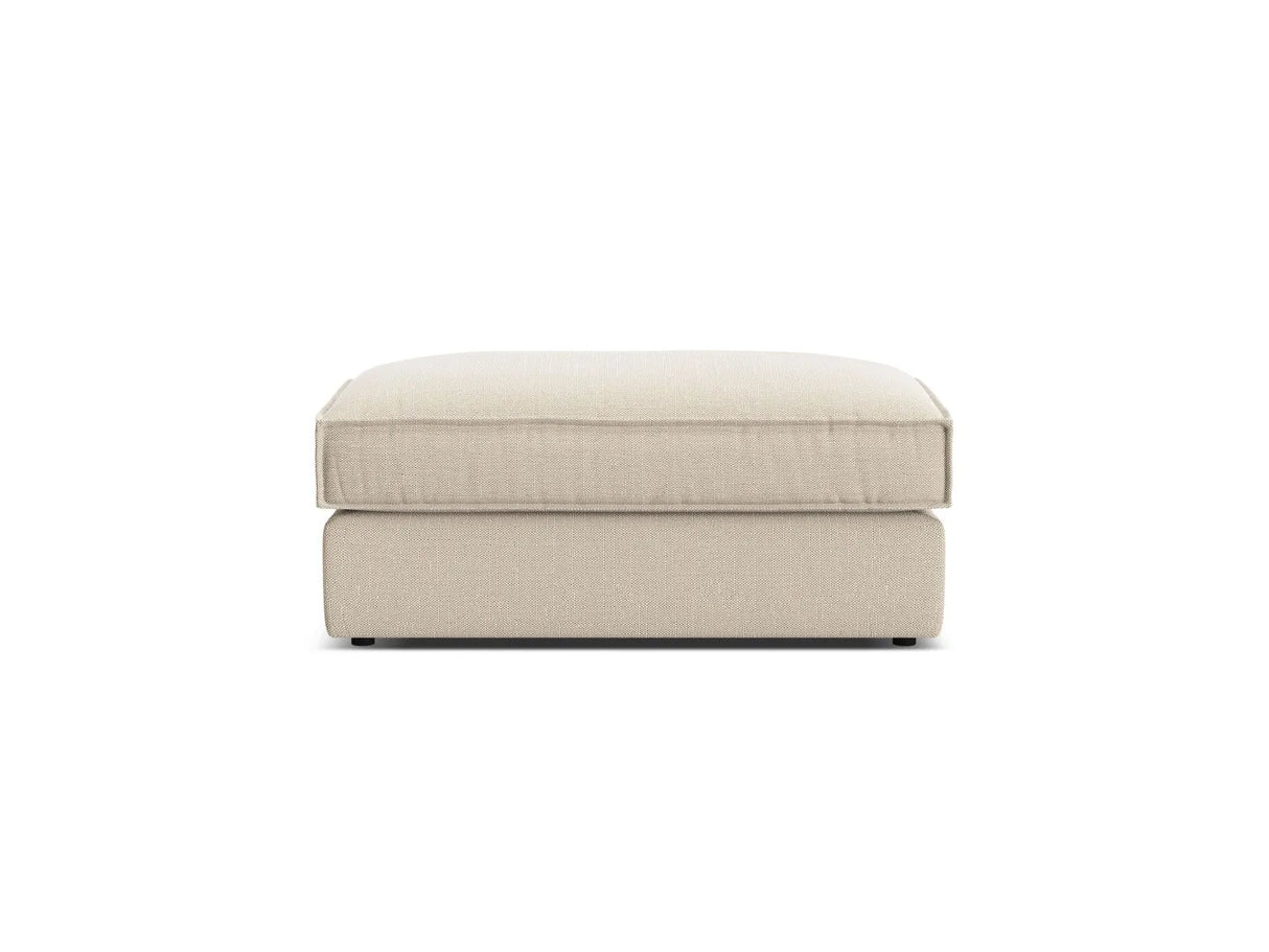 Pola Pouf aus Strukturierter Stoff in Beige (BABEL TOFFEE), 103x54 cm von Micadoni – Bild 3