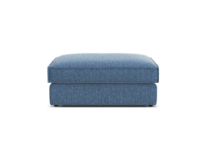 Pola Pouf aus Strukturierter Stoff in Dunkelblau (BABEL BLUE), 103x78 cm von Micadoni – Bild 3