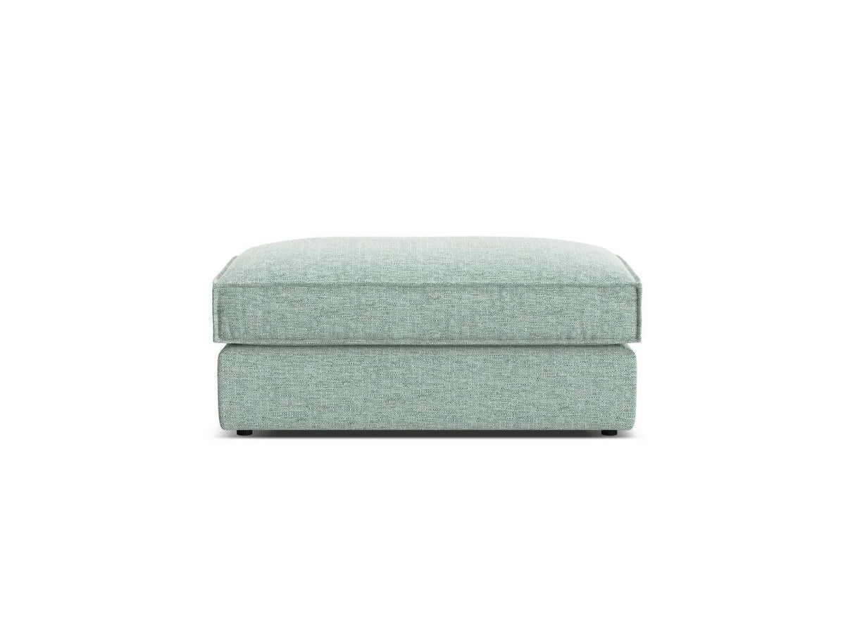 Pola Pouf aus Strukturierter Stoff in Minze (BABEL SAFIRA), 103x54 cm von Micadoni – Bild 3