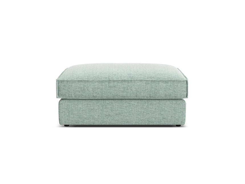 Pola Pouf aus Strukturierter Stoff in Minze (BABEL SAFIRA), 103x78 cm von Micadoni – Bild 3