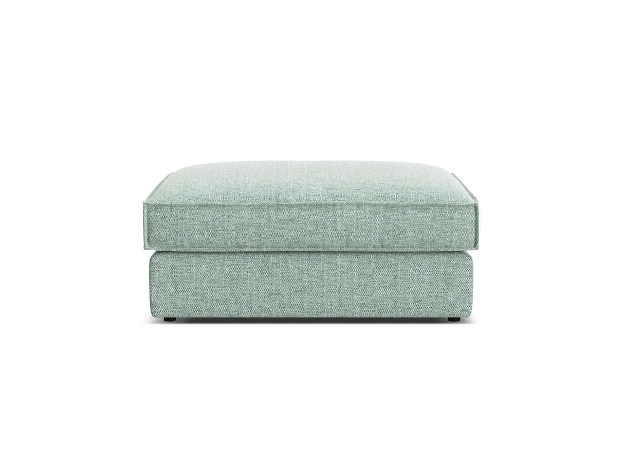 Pola Pouf aus Strukturierter Stoff in Minze (BABEL SAFIRA), 103x78 cm von Micadoni – Bild 3