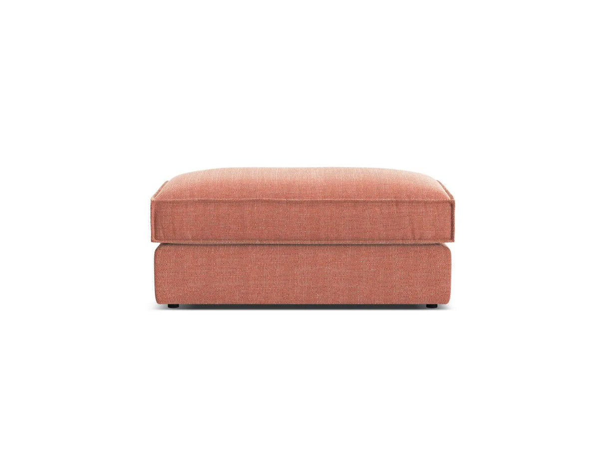 Pola Pouf aus Strukturierter Stoff in Red (BABEL RED), 103x54 cm von Micadoni – Bild 3