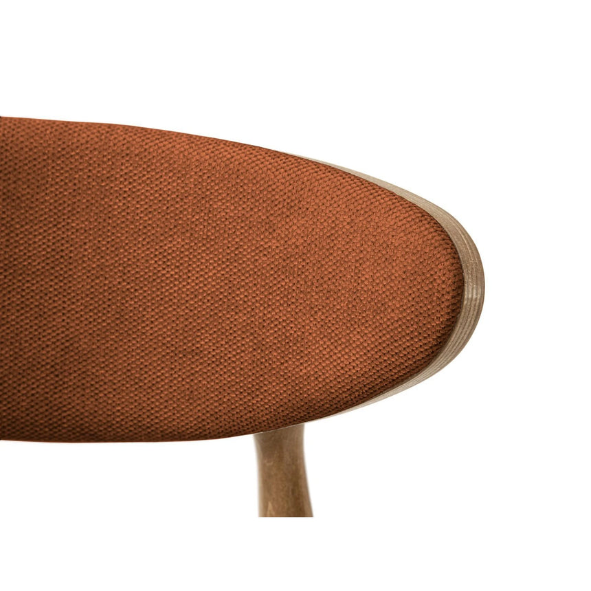 Rina Essstuhl, Gestell in Braun, aus Chenille (Reb20) in Orange von Micadoni – Bild 5
