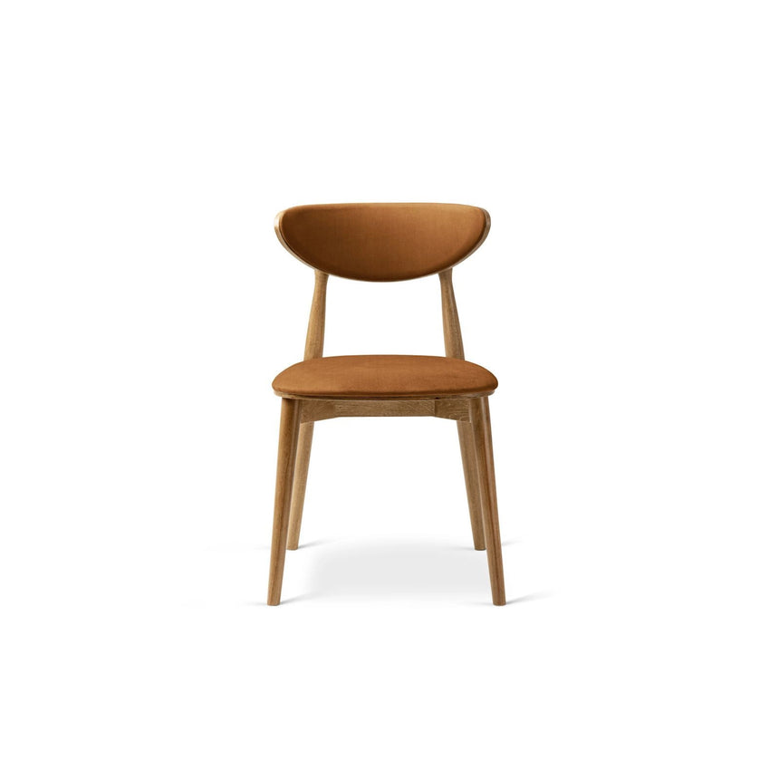 Rina Essstuhl, Gestell in Braun, aus Samt (Ma2286) in Camel von Micadoni – Bild 3