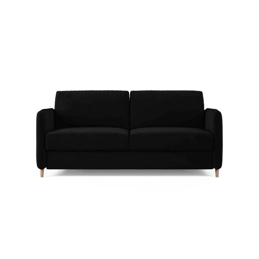 Simo 3-Sitzer Sofa mit Schlaffunktion, ausklappbar, aus Samt oder Strukturstoff, 184x102 cm - ZEN ZONE Furniture
