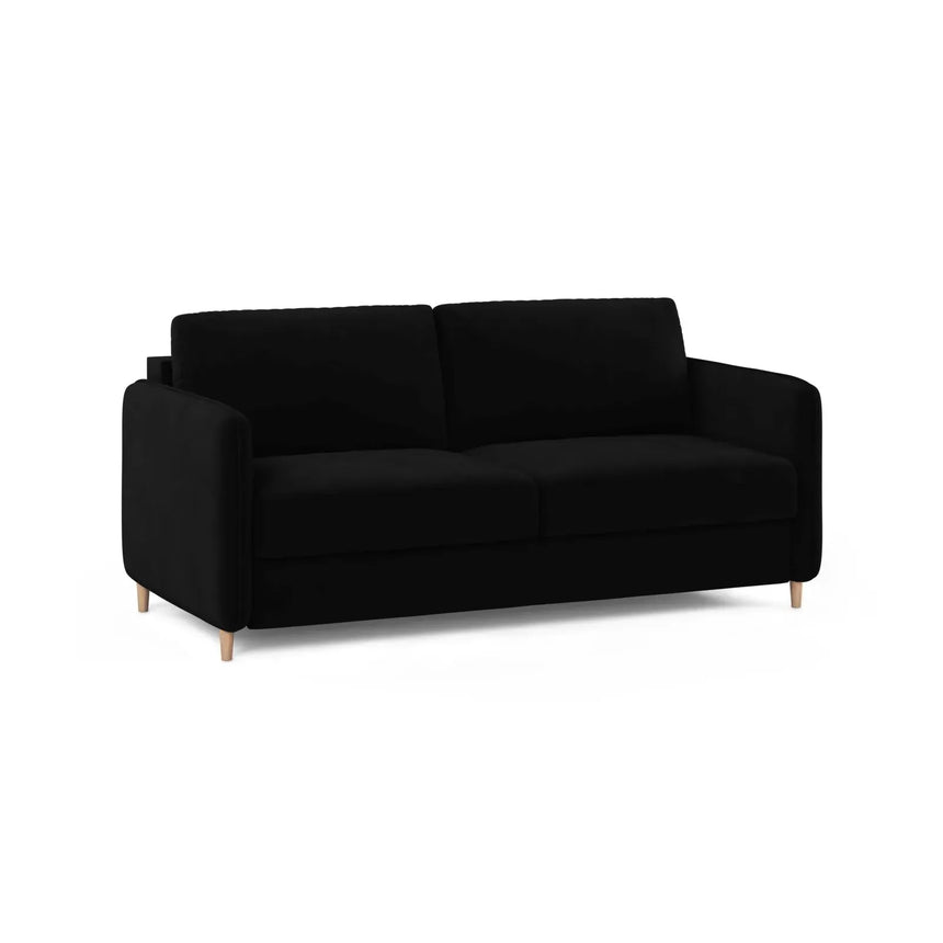 Simo 3-Sitzer Sofa mit Schlaffunktion, ausklappbar, aus Samt oder Strukturstoff, 184x102 cm - ZEN ZONE Furniture