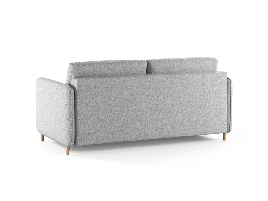 Simo 3-Sitzer Sofa mit Schlaffunktion, ausklappbar, aus Strukturierter Stoff in Hellgrau (BABEL LIGHT GREY), 184x102 cm von Micadoni – Bild 5