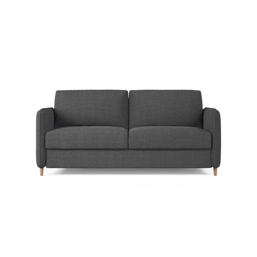 Simo 3-Sitzer Sofa mit Schlaffunktion, ausklappbar, aus Samt oder Strukturstoff, 184x102 cm - ZEN ZONE Furniture