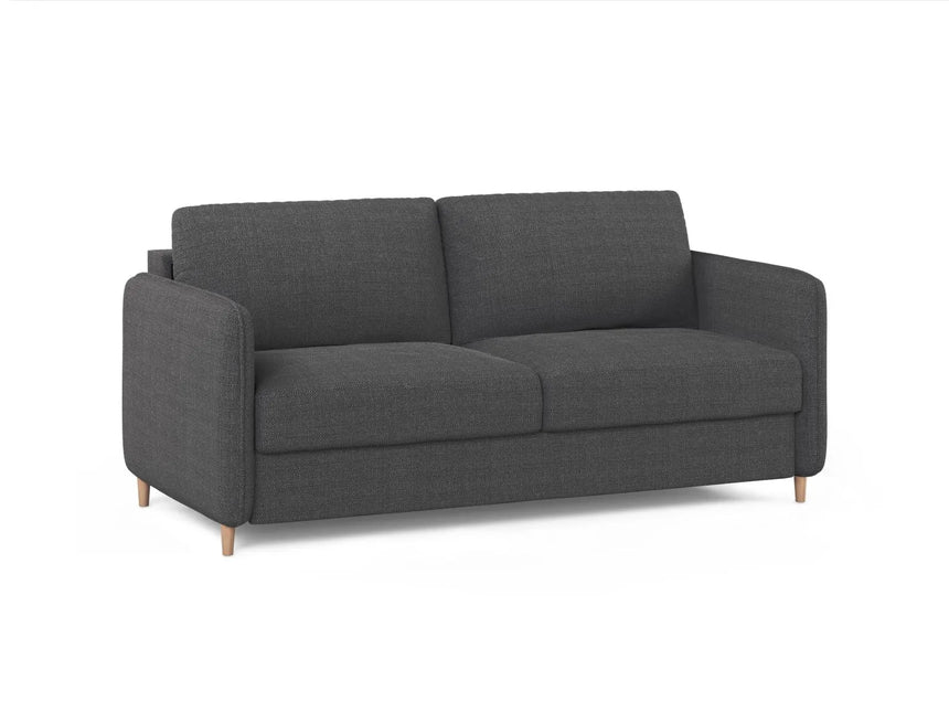 Simo 3-Sitzer Sofa mit Schlaffunktion, ausklappbar, aus Strukturierter Stoff in Schwarz (BABEL BLACK), 184x102 cm von Micadoni – Bild 3