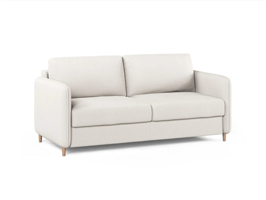 Simo 3-Sitzer Sofa mit Schlaffunktion, ausklappbar, aus Strukturierter Stoff in Weiß (BABEL WHITE), 184x102 cm von Micadoni – Bild 3