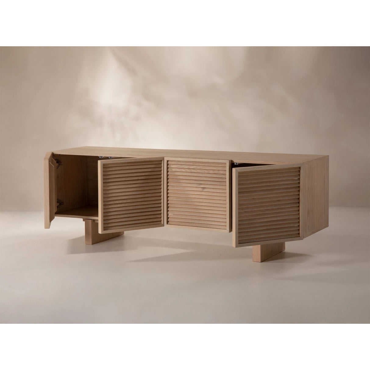 TV-Schrank mit Eichenholzplatte Aires, 160x40x54 cm von Micadoni – Produktbild 7