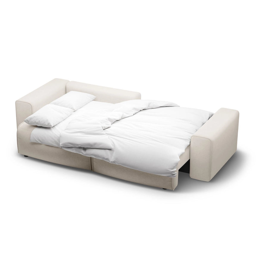 Victor 3-Sitzer Ecksofa, Linke Seite, ausziehbar mit Schlaffunktion und Bettkasten, aus Samt oder Strukturstoff, 246x148 cm von Micadoni – Bild 7