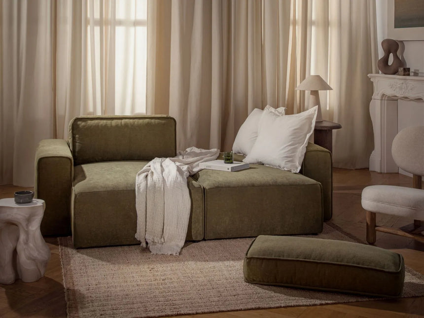 Victor 3-Sitzer Sofa, ausklappbar, mit Schlaffunktion und Bettkasten, aus Samt in Rosa (Paris Salmon), 246x100 cm von Micadoni – Bild 3