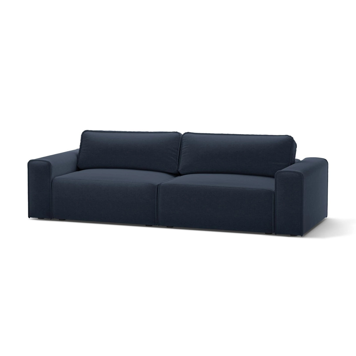 Victor 3-Sitzer Sofa, ausklappbar, mit Schlaffunktion und Bettkasten, aus Strukturierter Stoff in Königsblau (Moly 79), 246x100 cm von Micadoni – Bild 4