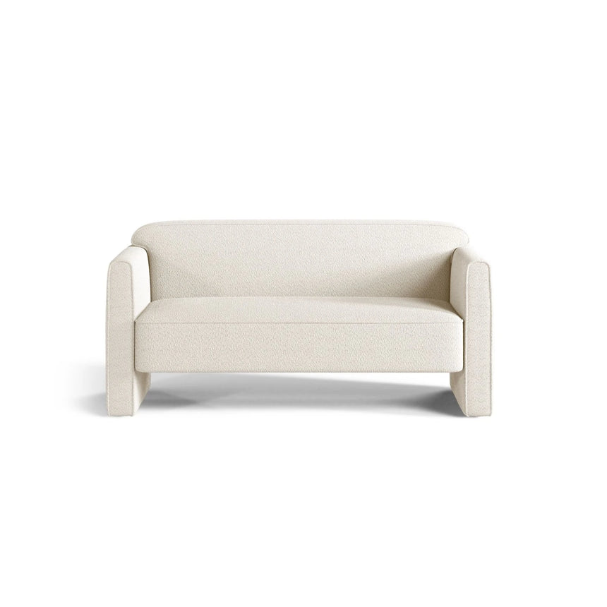 Abby 2-Sitzer Sofa aus Boucle (CORAL 15) in Elfenbein, 140x80 cm – Bild 1