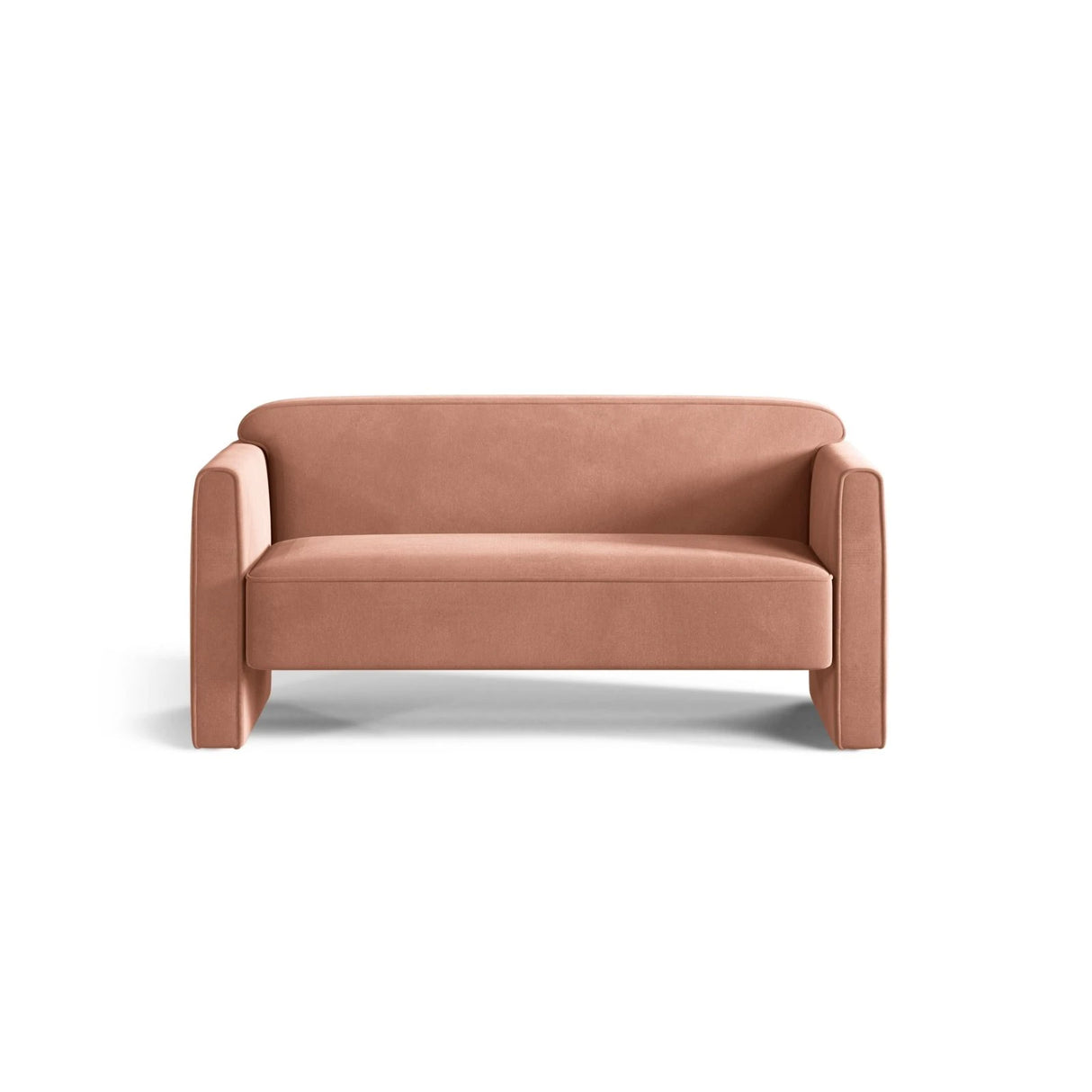 Abby 2-Sitzer Sofa aus Samt (Salvador 11) in Rosa, 140x80 cm – Bild 1