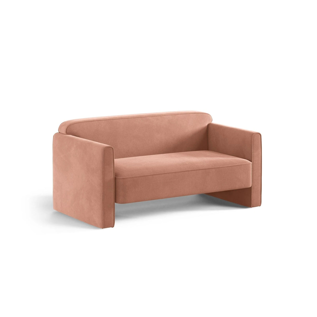Abby 2-Sitzer Sofa aus Samt (Salvador 11) in Rosa, 140x80 cm – Bild 3