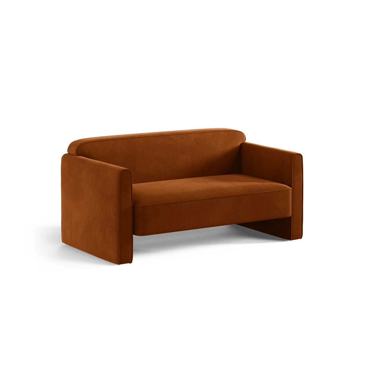 Abby 2-Sitzer Sofa aus Samt (Salvador 14) in Terrakotta, 140x80 cm – Bild 3