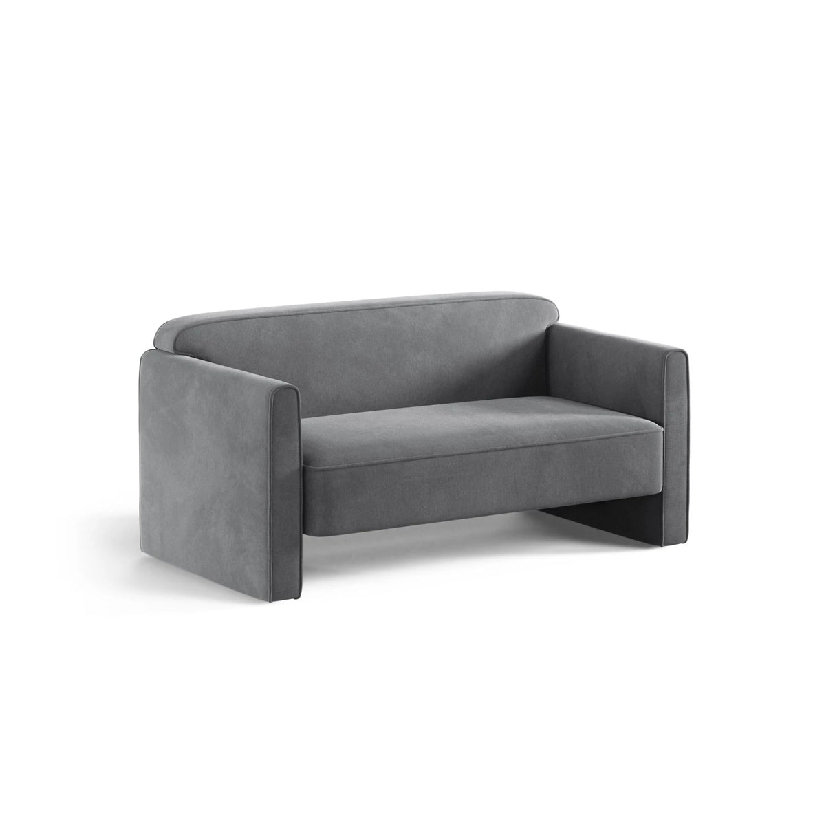 Abby 2-Sitzer Sofa aus Samt (Salvador 17) in Grau, 140x80 cm – Bild 3