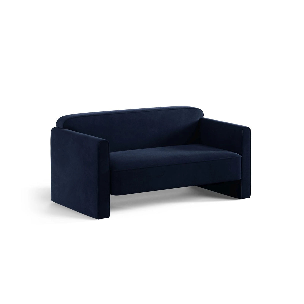 Abby 2-Sitzer Sofa aus Samt (Salvador 5) in Königsblau, 140x80 cm – Bild 3