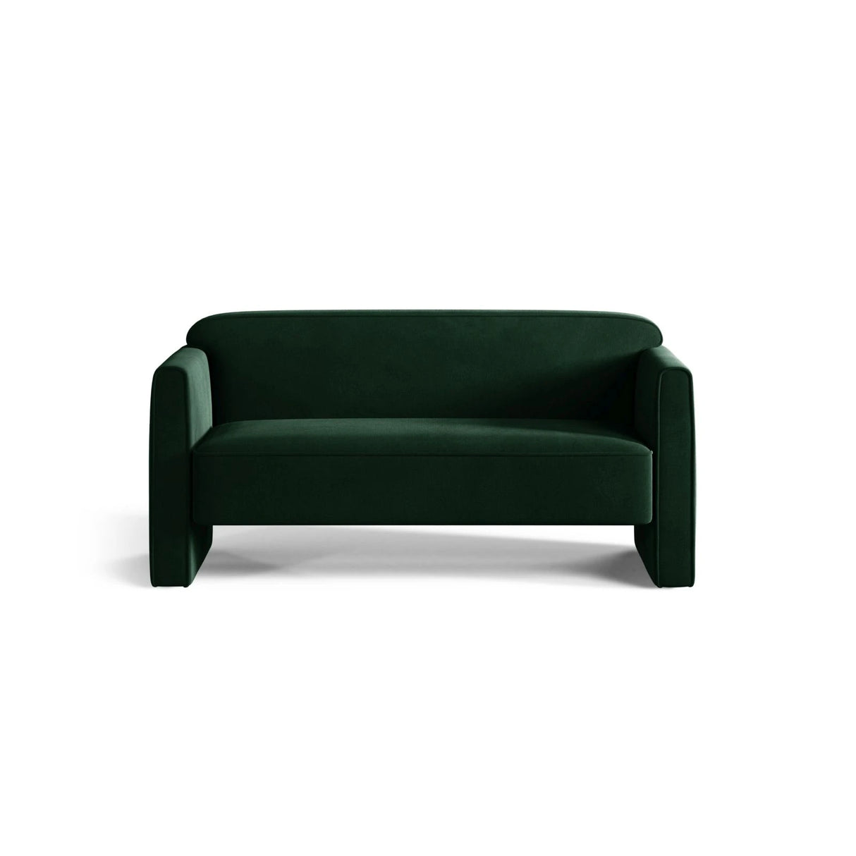 Abby 2-Sitzer Sofa aus Samt (Salvador 7) in Flaschengrün, 140x80 cm – Bild 1