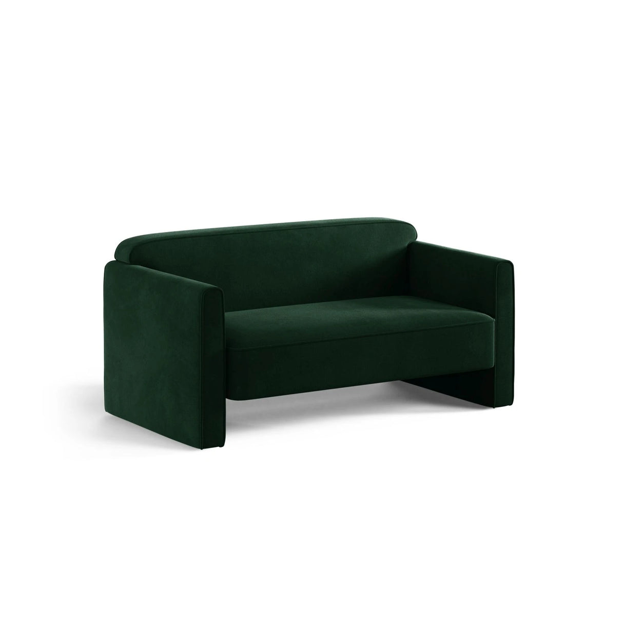 Abby 2-Sitzer Sofa aus Samt (Salvador 7) in Flaschengrün, 140x80 cm – Bild 3